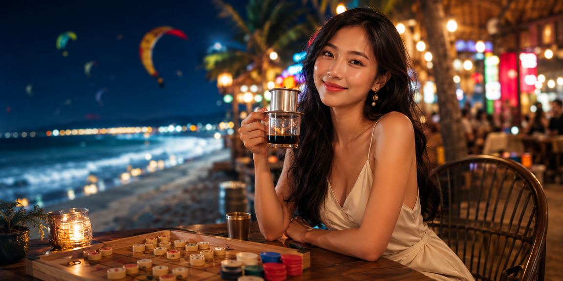 Buổi tối thư giãn tại Mũi Né với cà phê và trò chơi bài trực tuyến
