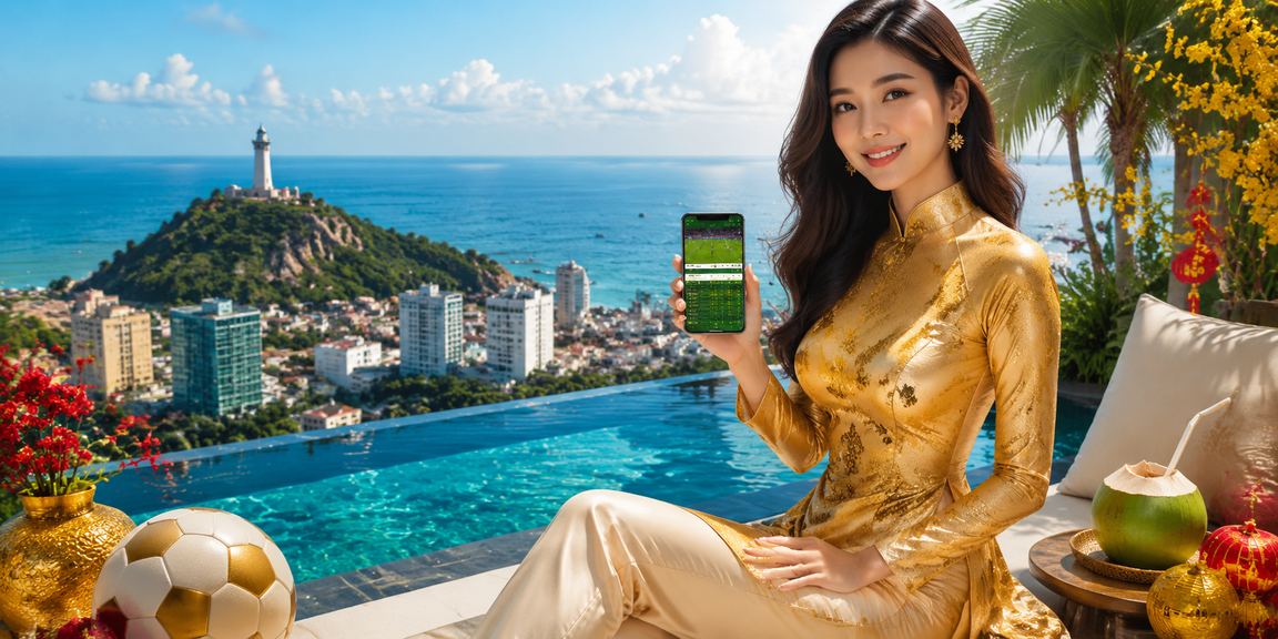 Người dùng trải nghiệm ứng dụng casino 5320 tại Vũng Tàu với trang phục áo dài truyền thống